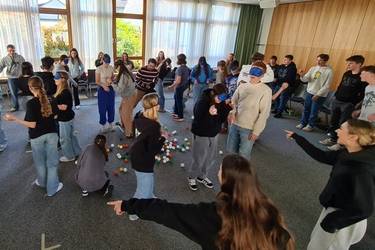 Jugendliche haben Spaß